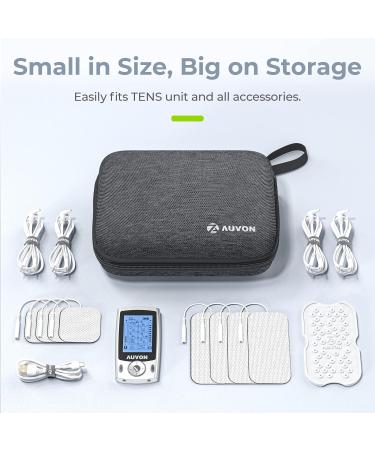 AUVON Professional Hard EVA TENS Protective Travel Case with a Sealed Bag Shockproof & Waterproof Carrying Case Compatible with Most TENS Unit Muscle Stimulators and Accessories (Case Only) - Buy Online on GoSupps.com