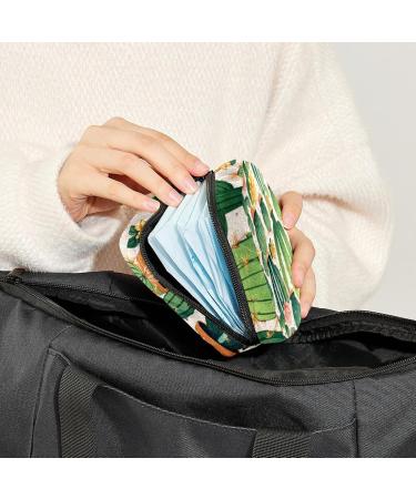 MuooouM Cactus Pattern Storage Bag for Women - Portable Menstrual Cup & Zipper Bag for Teens & Girls | 4.7x6.6x6.6 in - Ideal Travel Accessory - Buy Online on GoSupps.com