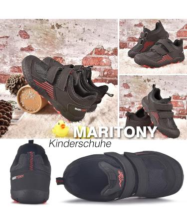Maritony Girls Hiking Shoes - Children's Trekking & Sports Sneakers (24-35 EU) - Black - Buy Online on GoSupps.com