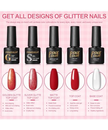 PEACECOLOR Gel Nail Polish Set with Lamp and Electric Nail File 35 Colours Gel Polish Set with Glossy & Glitter and Matte Top Coat Base Coat Starter Gel Nail Kits Manicure Tools Gift for Women A3 - Buy Online on GoSupps.com