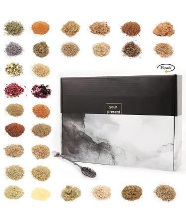 Witchcraft Herbs Kit - 32 Pack Dried Herb Set for Wicca, Pagan Rituals, Altar Supplies, Magic Spells - Includes Crystal Spoon - Buy Online on GoSupps.com