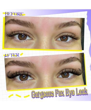 Buy ALICE Fox Eye Lashes - 3D Wispy Cat Eye & Anime Cosplay Eyelashes | Fluffy Manga False Eyelashes - 7 Pairs A001 - Buy Online on GoSupps.com