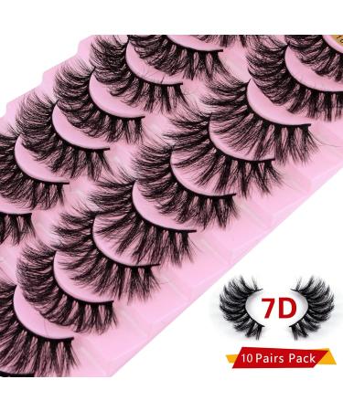 Buy 10 Pairs of 7D Artificial False Eyelashes - Reusable Natural Look | Best International Shipping - Buy Online on GoSupps.com
