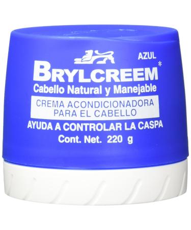 Brylcreem Dandruff Control Original Cream Mexico Edition for Men's Hair 7.75oz Shining Styling Conditioning Blue Tub for Natural Manageable Hair