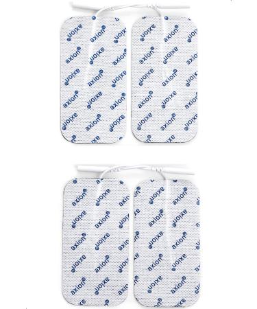 Axion 4 electrode pads 100x50 mm-universally placeable electrodes for TENS devices & EMS trainers |Reusable adhesive electrodes |Very good detention - & conductivity |Certified medical device