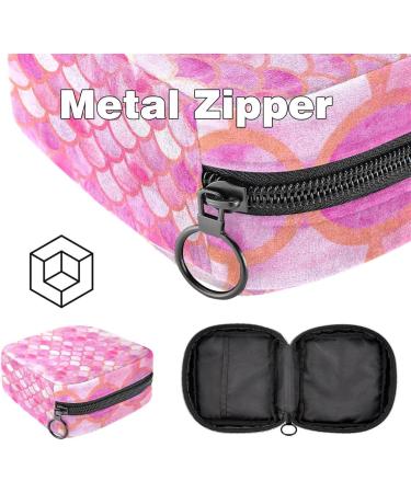 Shop Women's Pink Mermaid Scales Tampon Storage Bags | Functional & Stylish Zip Pockets - Buy Online on GoSupps.com