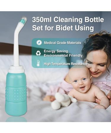 Topquafocus 12oz Perineal Bottle - Portable Travel Bidet for Postpartum Care | Essential After Birth Cleaning for Women - Blue - Buy Online on GoSupps.com