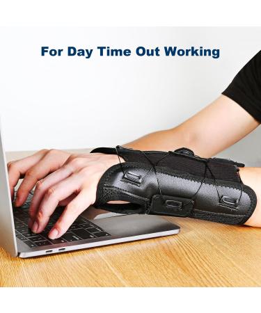 Adjustable Wrist Brace for Carpal Tunnel Relief | Night Sleep Support & Compression Wrap for Pain Arthritis Tendonitis & Injuries - Fits Left & Right Hand - Buy Online on GoSupps.com