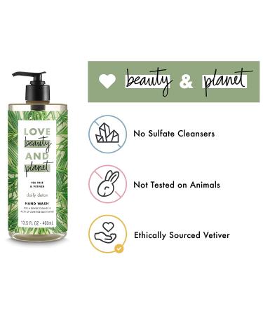 Love Beauty & Planet Daily Detox Hand Soap - Tea Tree Oil & Vetiver 13.5 oz - Buy Online on GoSupps.com