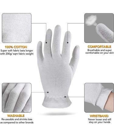 XS Cotton Moisturizing Gloves for Dry Hands - 5 Pairs for Eczema Treatment and Skin Spa Therapy - Buy Online on GoSupps.com