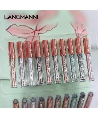 LANGMANNI 10 Pcs Liquid Glitter Eyeshadow Set - Highly Pigmented Shimmer and Matte Shades for Women & Girls - Buy Online on GoSupps.com