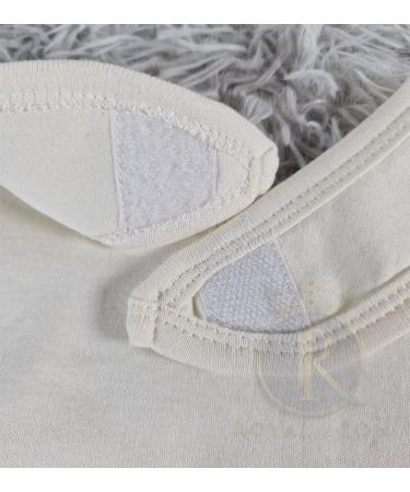 Royal Icon Baby Bibs 0-6 Months & 6-12 Months Set - 100% Organic Cotton Hook and Loop Baby Feeding Bibs - Soft & Absorbent - Toddler Boys and Girls - 6 x Cream (3/6/12Pc) - Buy Online on GoSupps.com
