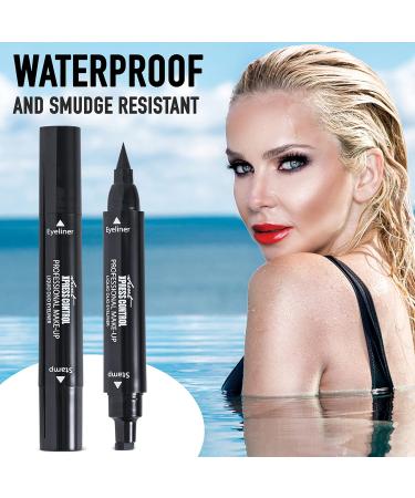 Secret Xpress Control Winged Eyeliner Stamp 2 Pack - Waterproof Long Lasting Liquid Black Pen for Cat Eye Matte Makeup - Buy Online on GoSupps.com