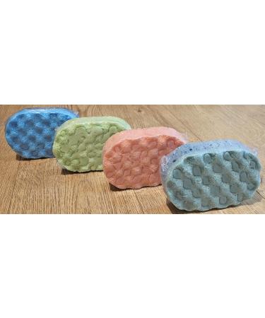 Exfoliating Soap Sponges - Perfume/Aftershave Fragranced - Vegan Friendly - Cruelty Free (Baby Powder)