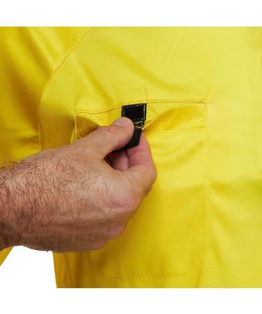 Murray Sporting Goods Men's Soccer Referee Jersey | Official Pro Shirt with Pull Open Pockets & Patch - Short Sleeve - Yellow/Red/Black - Size Medium - Buy Online on GoSupps.com