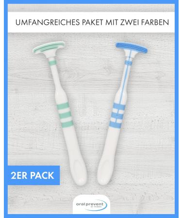 Effective Oral Prevent Tongue Cleaner - 2 Pack Gentle Tongue Brush & Scraper for Fresh Breath | International Shipping - Buy Online on GoSupps.com