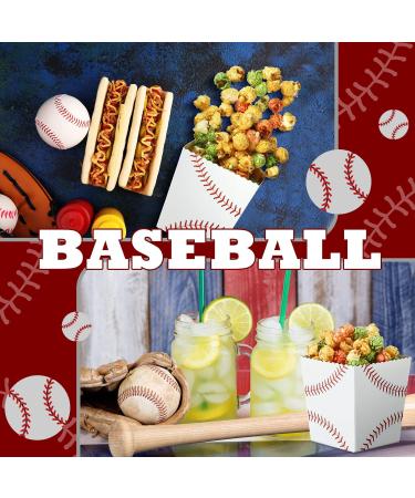 50 Pcs Baseball Popcorn Boxes Paper Cardboard Popcorn Buckets Baseball Print Popcorn Bags Popcorn Container for Baseball Party Favors Supplies Sports Themed Birthday Party Decorations Gift - Buy Online on GoSupps.com
