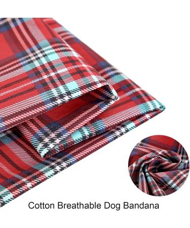 Christmas Dog Bandana - Red Checked Neckerchiefs for Small to Large Dogs & Cats | Aring Pet Accessories - Buy Online on GoSupps.com
