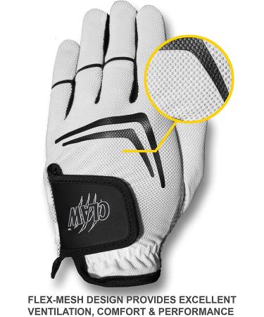 CaddyDaddy Claw Golf Glove for Men - White, Breathable & Long Lasting - Size Large Left - Buy Online on GoSupps.com