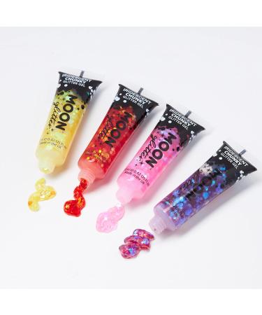 Moon Glitter Iridescent Chunky Glitter Gel - Purple - Cosmetic Festival Face & Body Glitter Paint - 12ml - Buy Online on GoSupps.com
