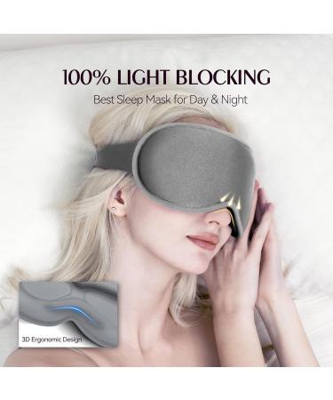 Weighted Sleep Masks for Men & Women - 100% Blackout Eye Mask (2 Pack) | 3D Memory Foam Blindfold for Travel Meditation & Lash Extensions - Buy Online on GoSupps.com