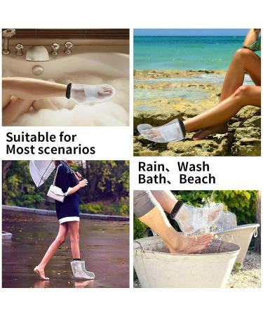 ALGONETO 3X Waterproof Cast Cover Leg for Adult Ankle Shower Bath Watertight Foot Protector Wounds for Swimming Bath Accessories - Buy Online on GoSupps.com