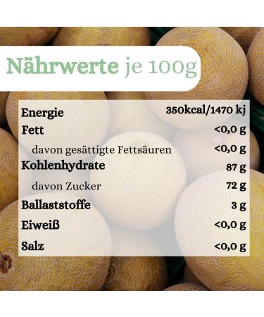  1001 Frucht 1001 Fruit Candied Honeydew Melon 1000g Lightly Curly | Aromatic Candied Fruits without Additives | Premium Dried Fruits | Pieces of Thai Melon as a Healthy Fruit Snack - Buy Online on GoSupps.com