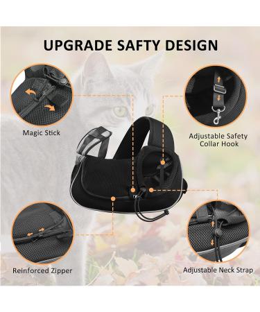 Gloppie Pet Carrier - Small Dog/Cat Hand-Free Sling with Adjustable Strap | Breathable Shoulder Bag with Safety Belt & Multiple Pockets - Grey S - Buy Online on GoSupps.com