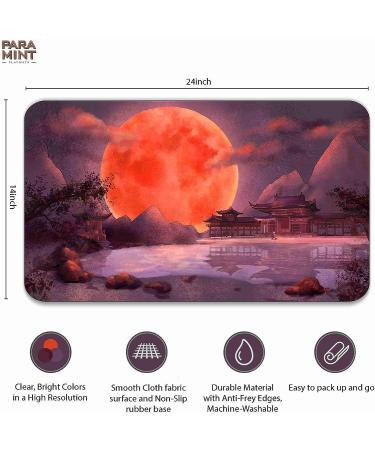 Paramint Blood Moon Shinto Temple Stitched Playmat - MTG YuGiOh Pokemon TCG - Original Art Design & Accessories - Buy Online on GoSupps.com