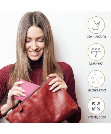 100 Black Opaque Feminine Disposal Tie Bags - Sanitary Tampon, Pad & Liner Disposal, Pink - Buy Online on GoSupps.com