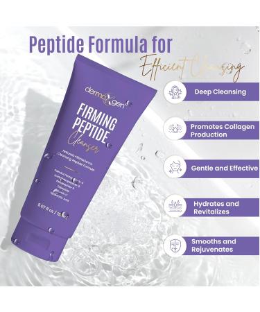 Firming Peptide Facial Cleanser & Kale Vitamin B Serum Bundle Hydrating Skincare Duo with Hyaluronic Acid Niacinamide & Vitamin C Gentle Daily Care for All Skin Types 5 FL OZ + Serum - Buy Online on GoSupps.com