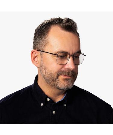 B stad Reading Glasses - High Quality Titanium | Round Frame | Luxreaders | Scandinavian Design | Gun 1.5 Diopter - Buy Online on GoSupps.com