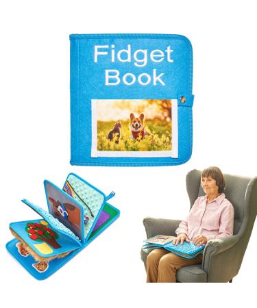 Fidget Book for Elderly | Fidget Blanket for Dementia | Dementia Products for Elderly | Gift and Activities for Seniors with Alzheimers or Dementia | Sensory Fidget Toys