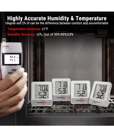 Buy ThermoPro TP49W-3 Digital Mini Thermo-Hygrometer - Accurate Indoor Temperature & Humidity Monitor with Smiley Indicator | International Shipping Available - Buy Online on GoSupps.com