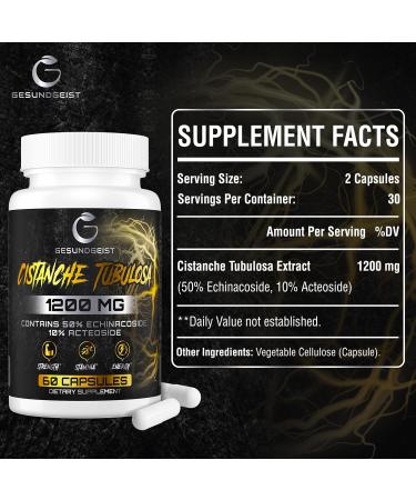 Gesundgeist Cistanche Tubulosa Extract 1200mg - Pack of 1 -  60 Capsules - Buy Online on GoSupps.com