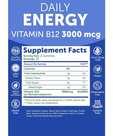Lunakai USA Made Energy B12 & Creatine Monohydrate Gummies Bundle Daily Energy & Muscle Support 60 Non-GMO Gummies Each - Buy Online on GoSupps.com