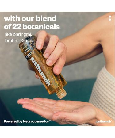 JustHuman AyuGrowth Fortifying Hair Oil | Ayurvedic 18-Oil Blend | Reduces Hair Fall & Breakage | Strengthens Roots with Bhringraj Amla Brahmi | 4oz - Buy Online on GoSupps.com