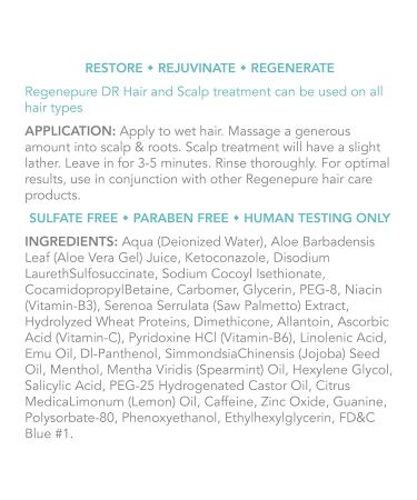 REGENEPURE DR Shampoo 8 oz - Hair & Scalp Treatment for Growth Support - Buy Online on GoSupps.com