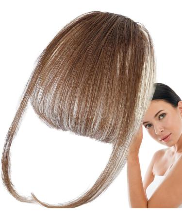 Lesunbak Clip in Bangs Real Hair French Bangs Clip on Fake Bangs Fringe Natural Color Fringe Hairpieces Stylish Neat Bangs Hair Extension for Girls Women brown - Buy Online on GoSupps.com