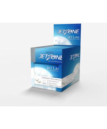JetZone Jet Lag Prevention - Natural Homeopathic Remedy - 30 Chewable Tablets for Easy Travel Relief - Buy Online on GoSupps.com