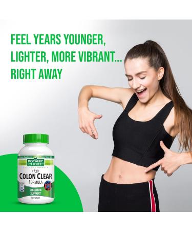 Botanic Choice Colon Clear Formula - 180 Capsules for Superior Colon Cleanse and Regular Bowel Movements - Buy Online on GoSupps.com