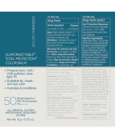 Colorescience Sunforgettable Total Protection Color Balm SPF 50 Mineral Broad Spectrum Buildable Lip & Cheek Color Savanna - Buy Online on GoSupps.com