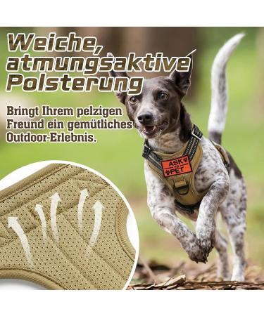 Rabbitgoo Adjustable Dog Harness for Small Dogs - Tactical & Durable with Metal Buckles - Perfect for Hiking - Brown (1 Pack) - Buy Online on GoSupps.com