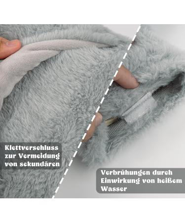 3L Large Hot Water Bottle with Soft Fleece Cover & Kangaroo Pocket - XXL Heat Bottle for Children & Adults | International Shipping Available - Buy Online on GoSupps.com