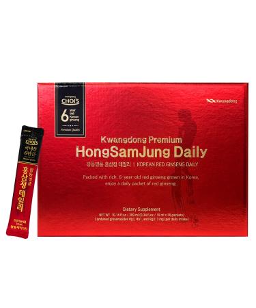 KWANGDONG Premium Korean Red Ginseng Extract - 6-Year Grown High Ginsenoside Concentration for Immune Support Fatigue Relief and Energy Boost - 30 Convenient Daily Packs