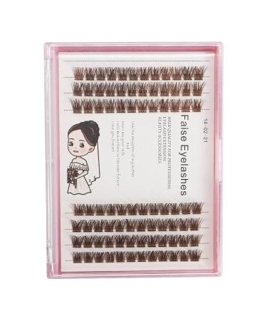Bodermincer D Curl Brown Cluster Eyelash Extensions - Natural 3D Russian Volume Faux Lashes (14MM) for a Stunning Look - Shop Now - Buy Online on GoSupps.com