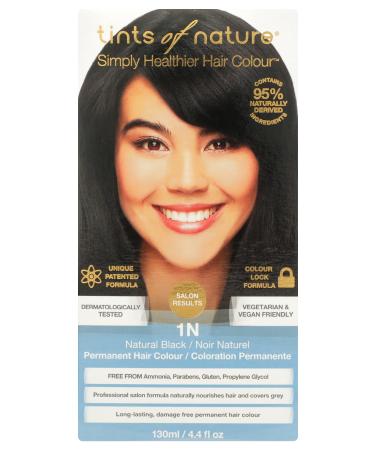 Tints of Nature Simply Healthier Hair Colour 1N Natural Black Permanent Hair Colour 4.4 Oz