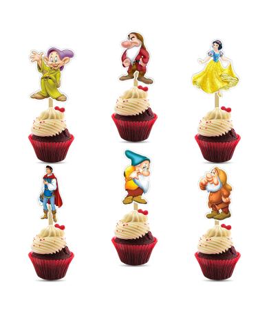 Seyal Snow White and the Sevn Dwarfs cupcake topper