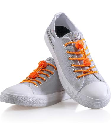 Schn rrlie Elastic Laces - Quick Lock Laces for Kids & Adults - 100cm Orange No-Tie & Easy to Use - Buy Online on GoSupps.com