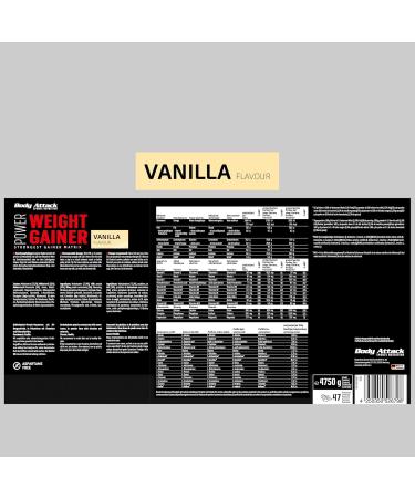 Body Attack Power Weight Gainer Vanilla - 4.75 kg | International Shipping Available - Buy Online on GoSupps.com